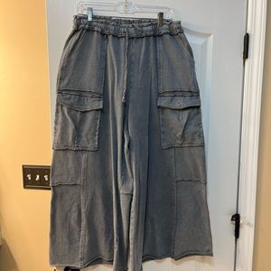 Easel brand terry cargo pants